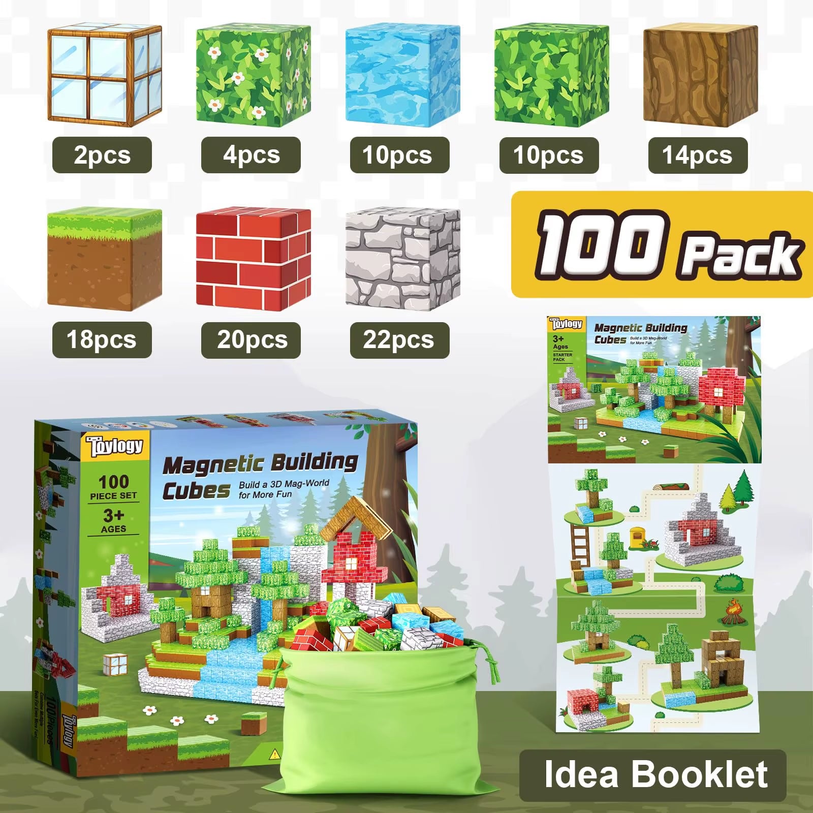 MCBlocks™ Learning Set Magnetic Building Blocks 